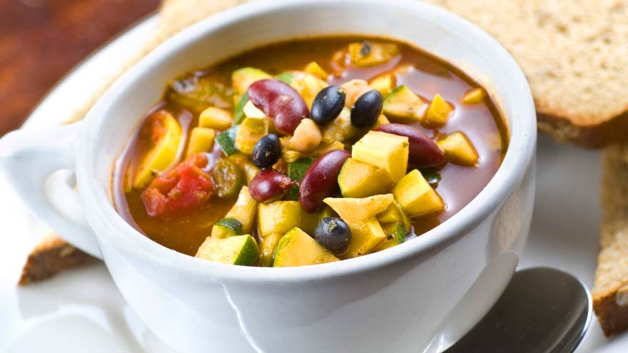Soup in a bowl