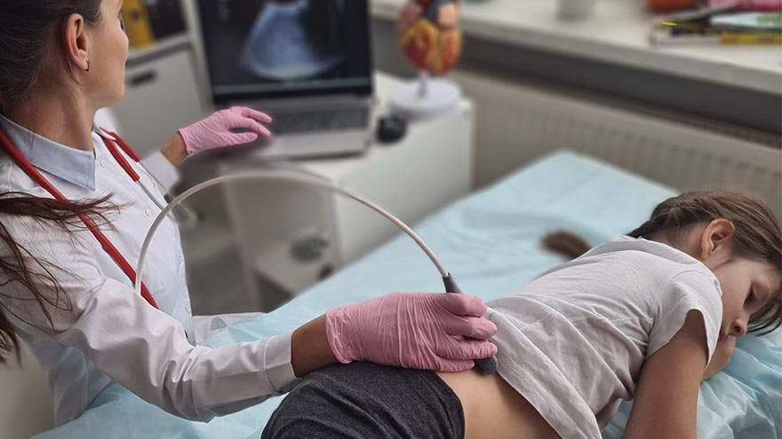 provider examining child