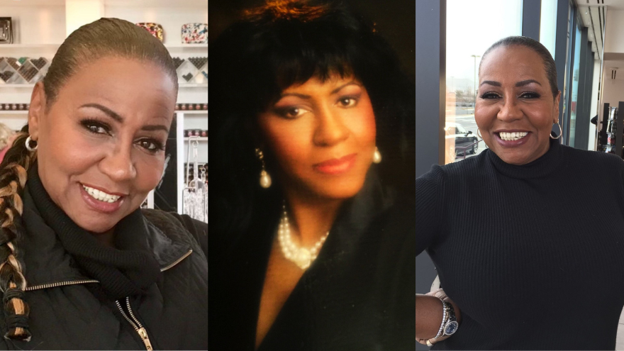 A collage of photos of Yvonne Murphy.