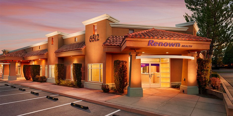 Exterior photo of Renown Urgent Care at 6512 South McCarran in Reno, NV