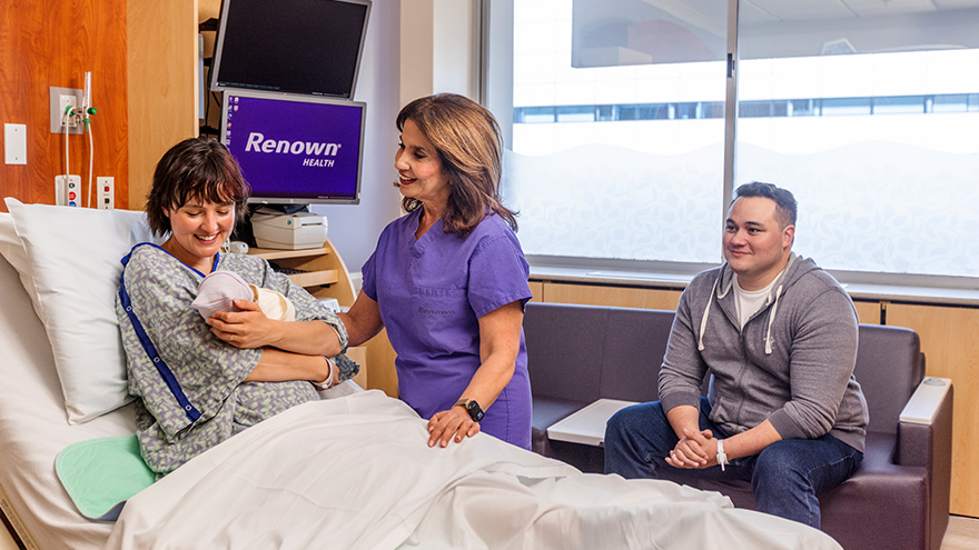 A labor and delivery room at Renown