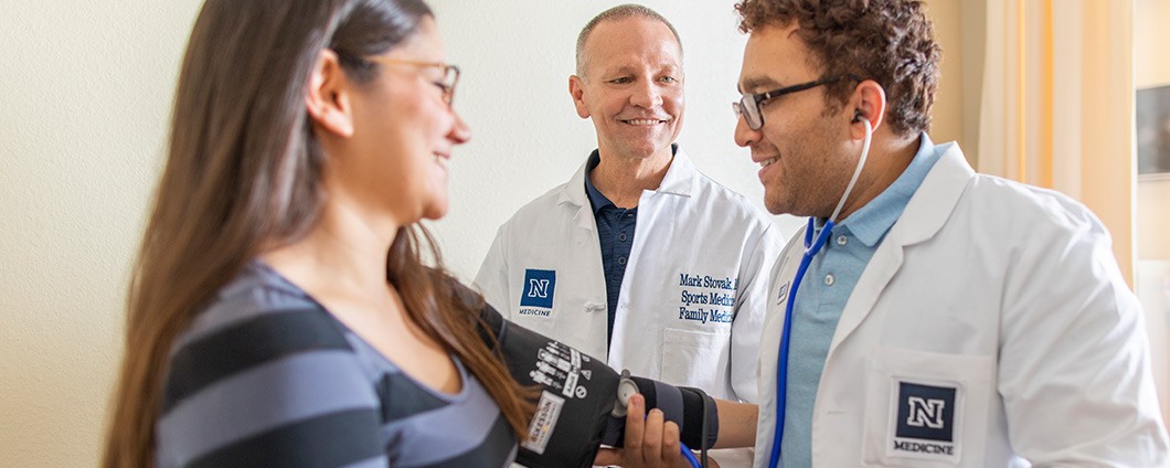 UNR Provider examining patient