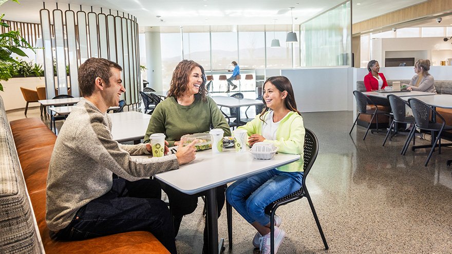 Patients at Specialty Care Center Cafe