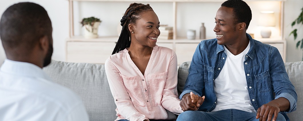 Couple in therapy session