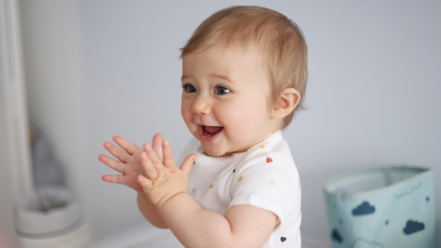 Baby clapping hands