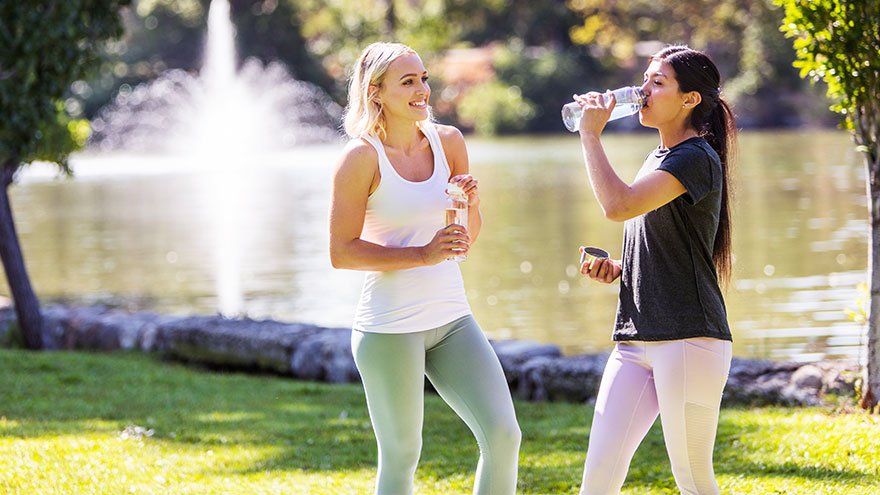 Women working out at Idlewild Park