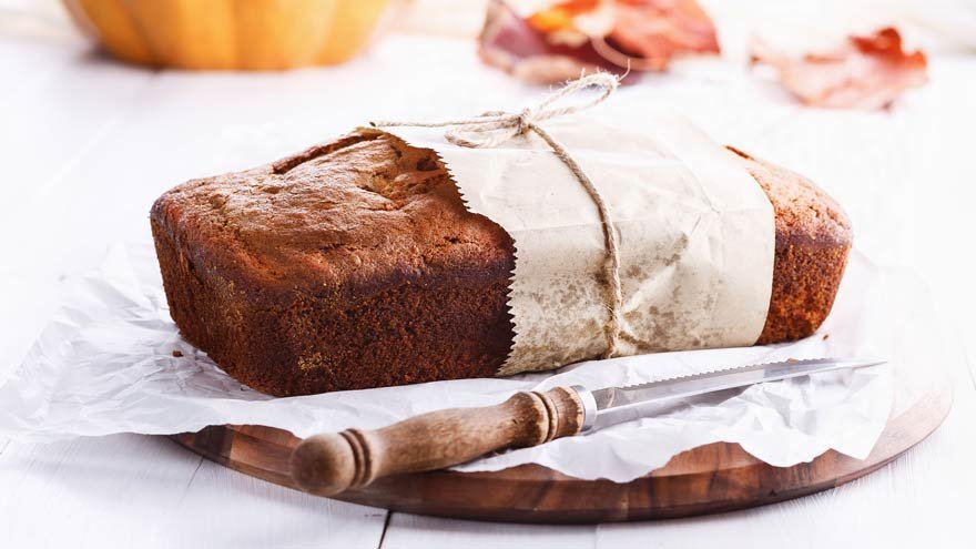 Baked Pumpkin Bread ready to serve