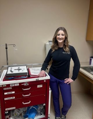 Kayla Lafoon posing for photo in telemetry services
