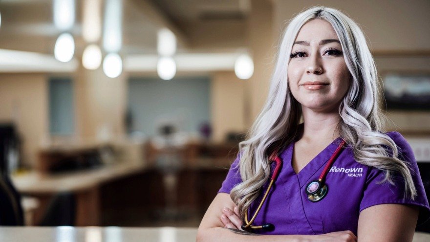 Nurse Standing at Renown Medical Center