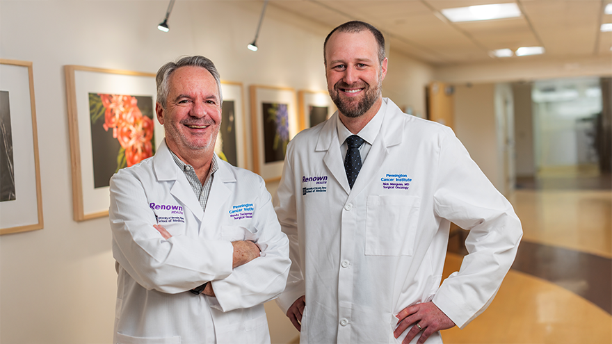 A photo of Randy Zuckerman, MD and Nicholas Manguso, MD smiling at the camera