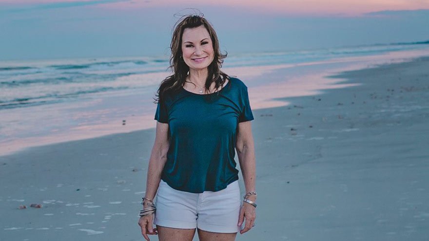 Susie Meinzer at the beach