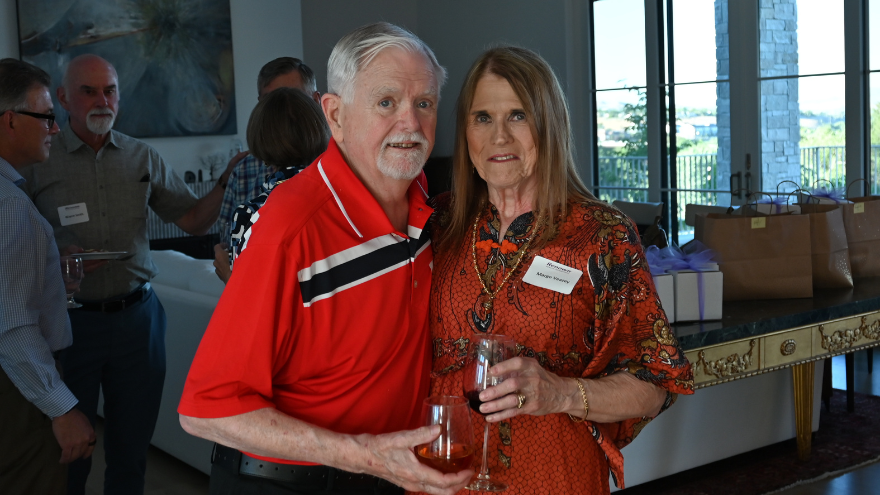 Margo and Jim, donors to Renown Health Foundation, pose for a photo.