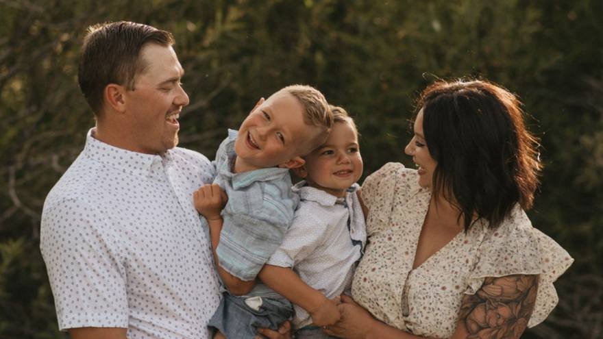 Employee Erin Hanna and her family