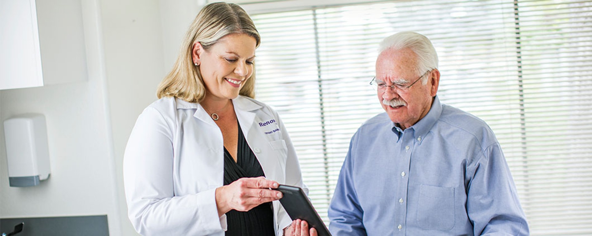 doctor tiffany barnett with male patient