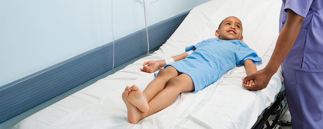 Child looking up at Provider