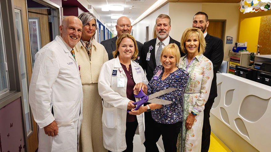 Renown Health leadership and Board pose at the T5 ribbon cutting event