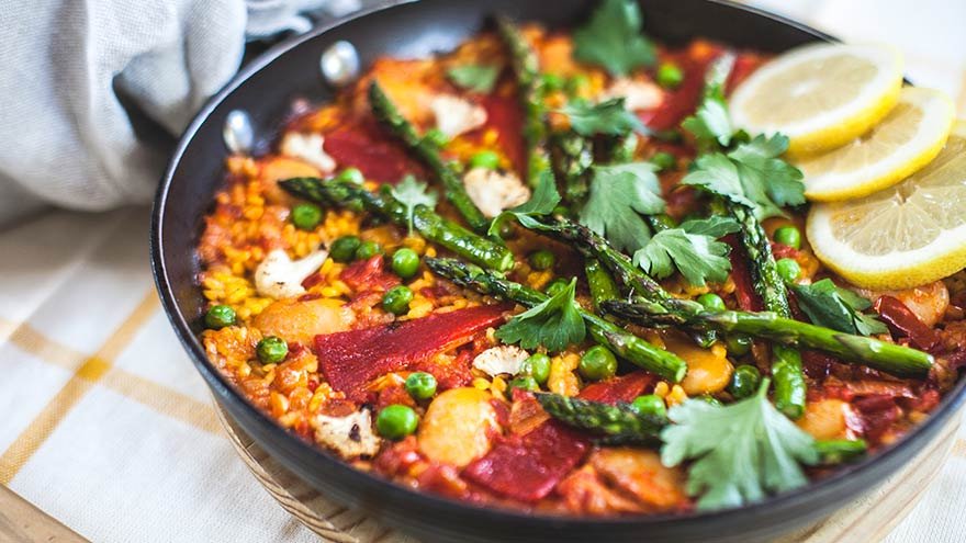 Food in a pan
