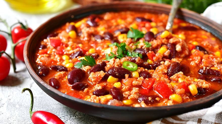 Bowl full of chili