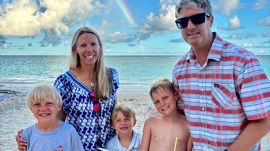 The Conrads Family, from left: Dane (11), Mom AJ, Ryan (5), Carter (10), and Dad Ted