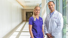 Heart Specialists at Renown Health, standing in hallway