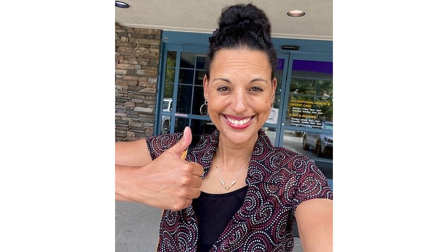 Melissa's all done with her mammogram appointment