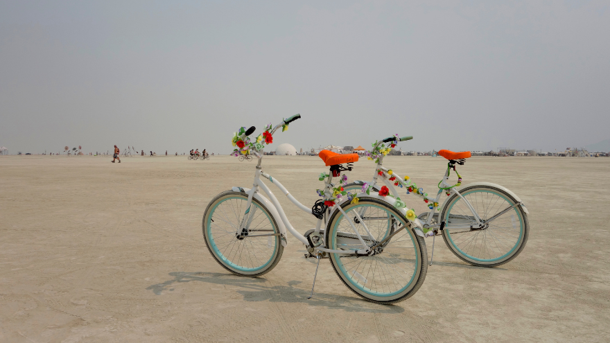 Bikes at Burning Man