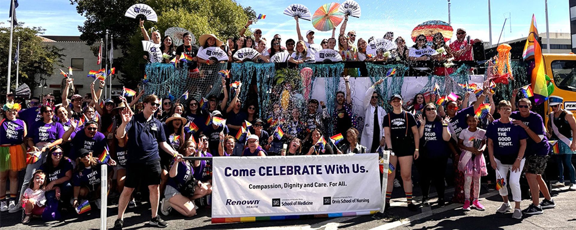 Renown Health Employees at the Reno Pride Parade