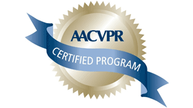 a seal that says aacvpr certified program on it