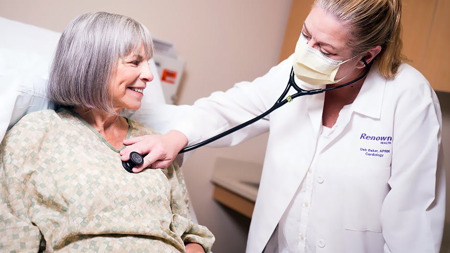 Doctor inspecting a patient