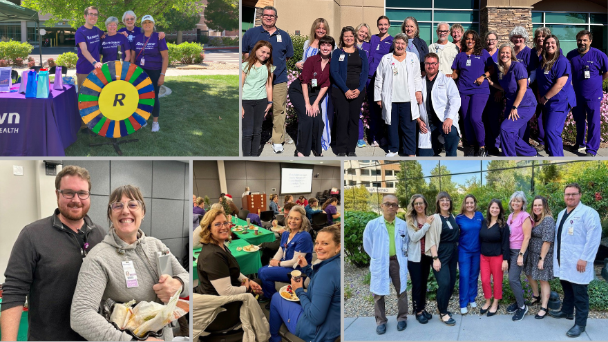 A collage of photos of the Hospice and Palliative Care team at Renown.