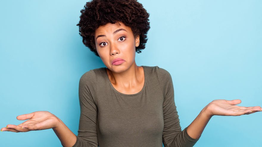 A confused woman 
