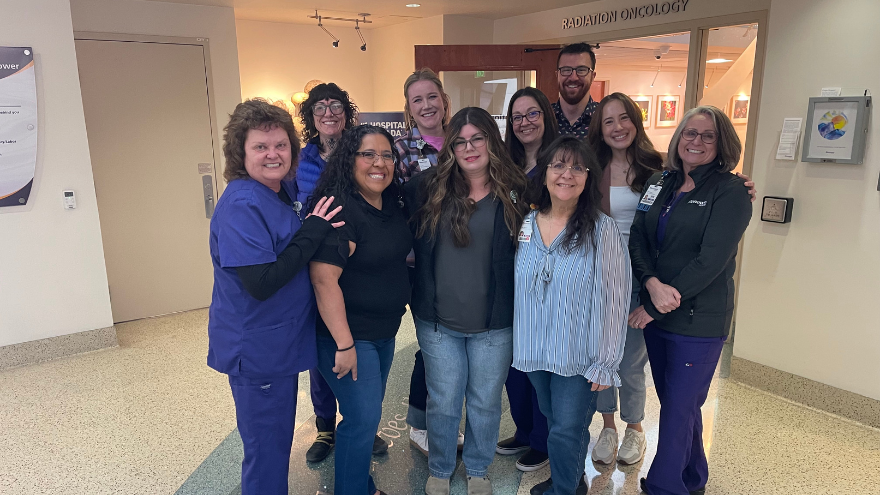 The Renown Health Cancer Support Services team poses for a group photo in the William N. Pennington Cancer Institute.