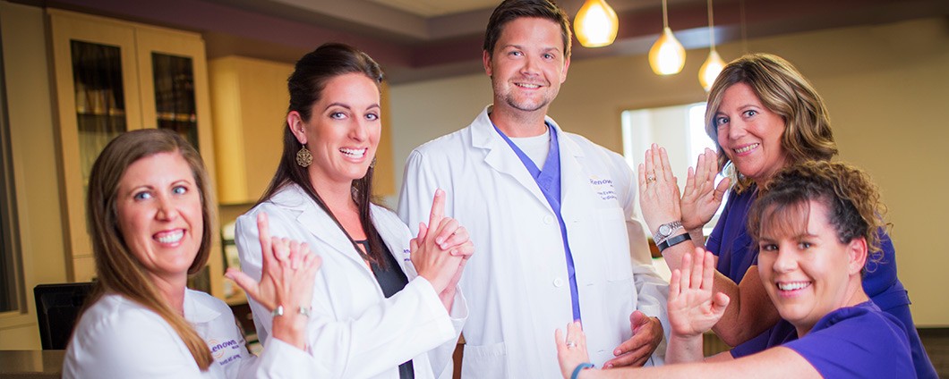 Renown cardiologist team posing for fun group photo
