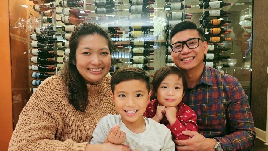 Jen G and her family posing