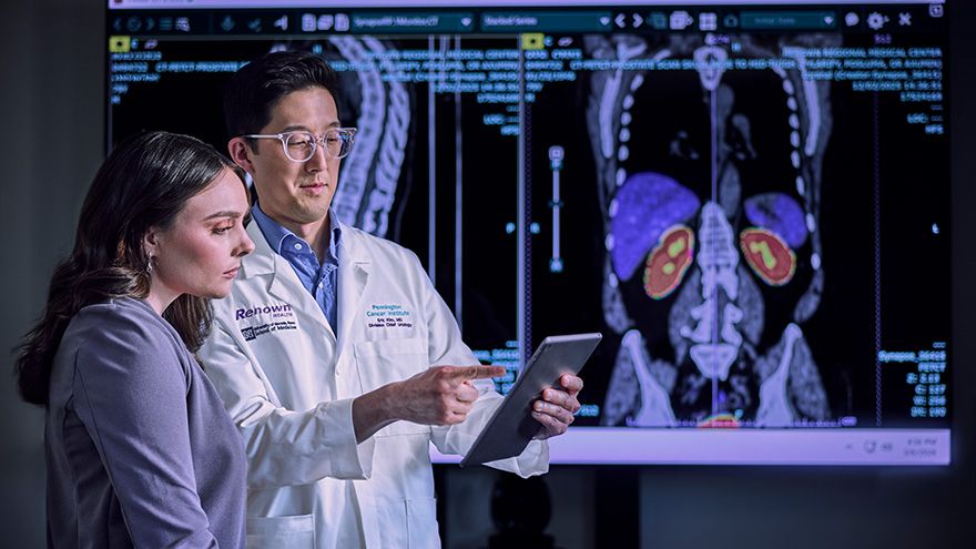 A provider sharing data with colleague.