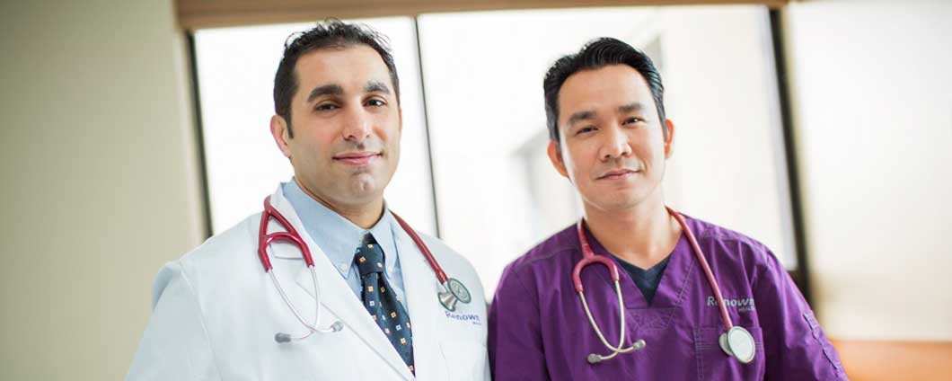 Male doctor and male nurse