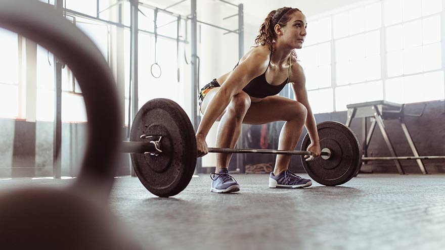 Woman lifting weights