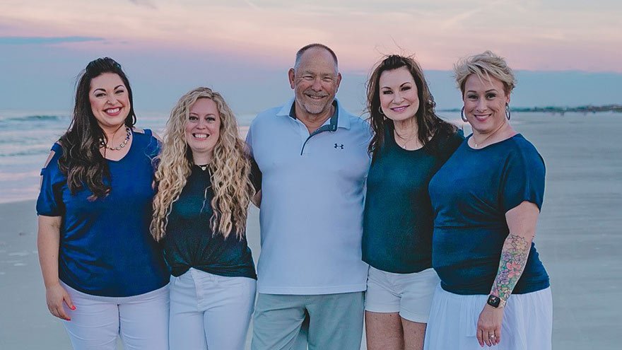 Meinzer family on the beach