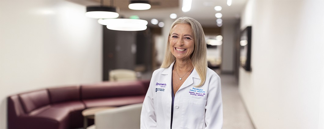 Dr. Madeline Hardacre posing in Conrad breast center