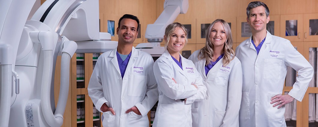 Cardiology group at Renown posing for photo