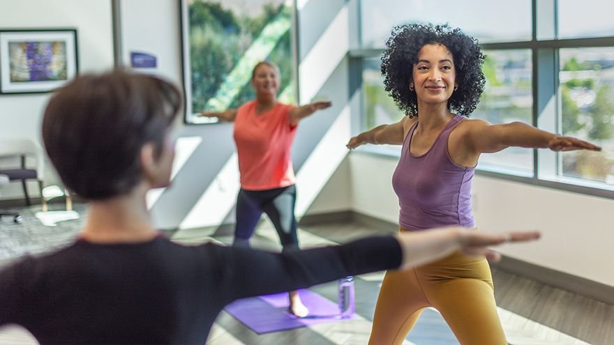 Wellness exercise class at the Conrad Breast Center