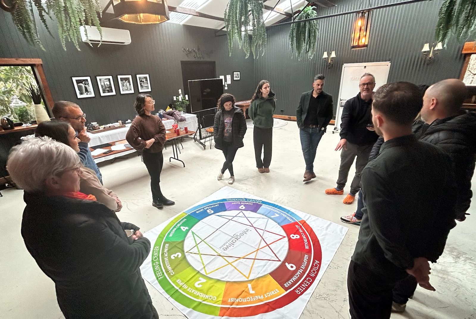 A team collaborating in a workshop