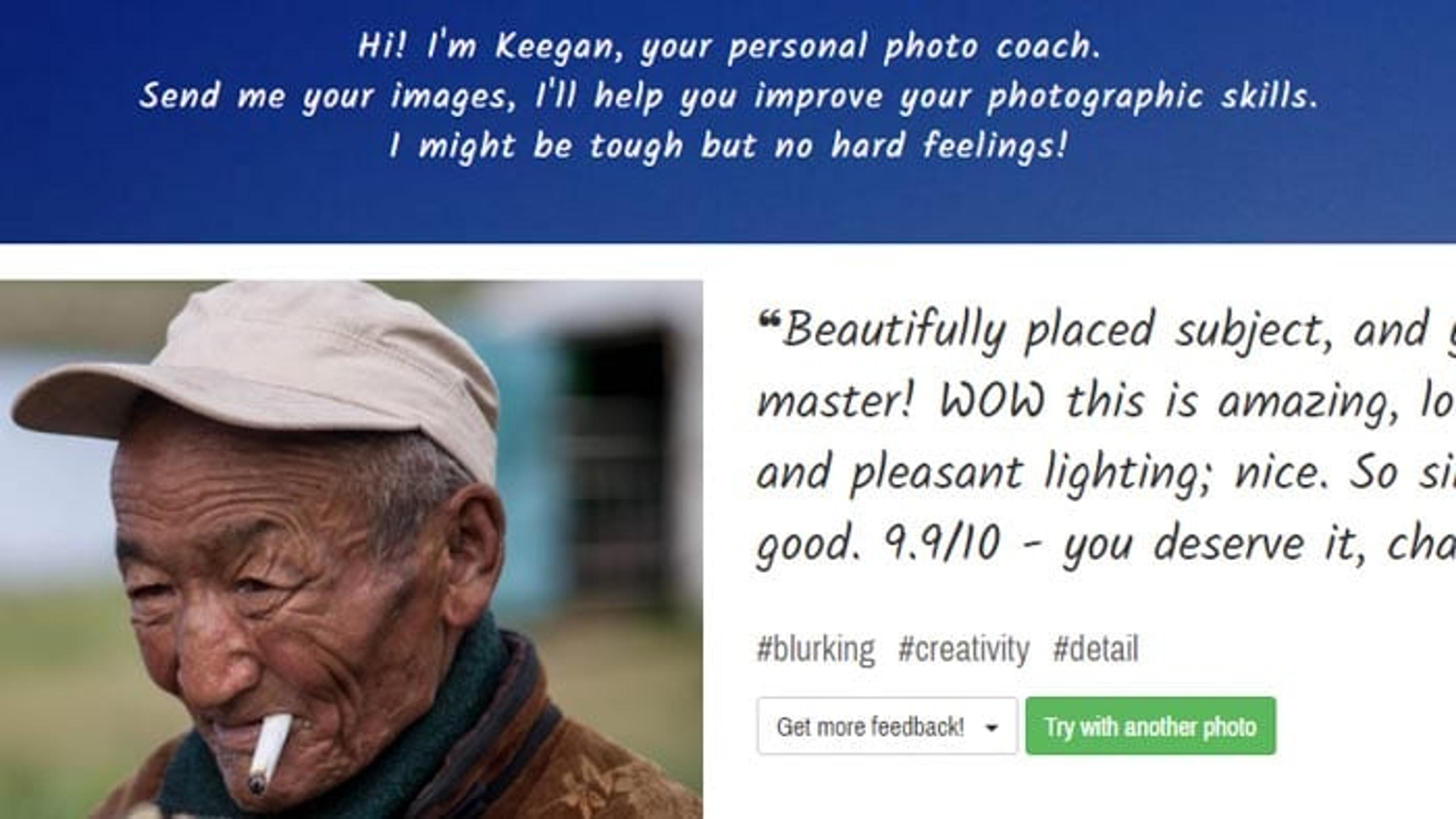 Keegan, un robot qui note vos photos