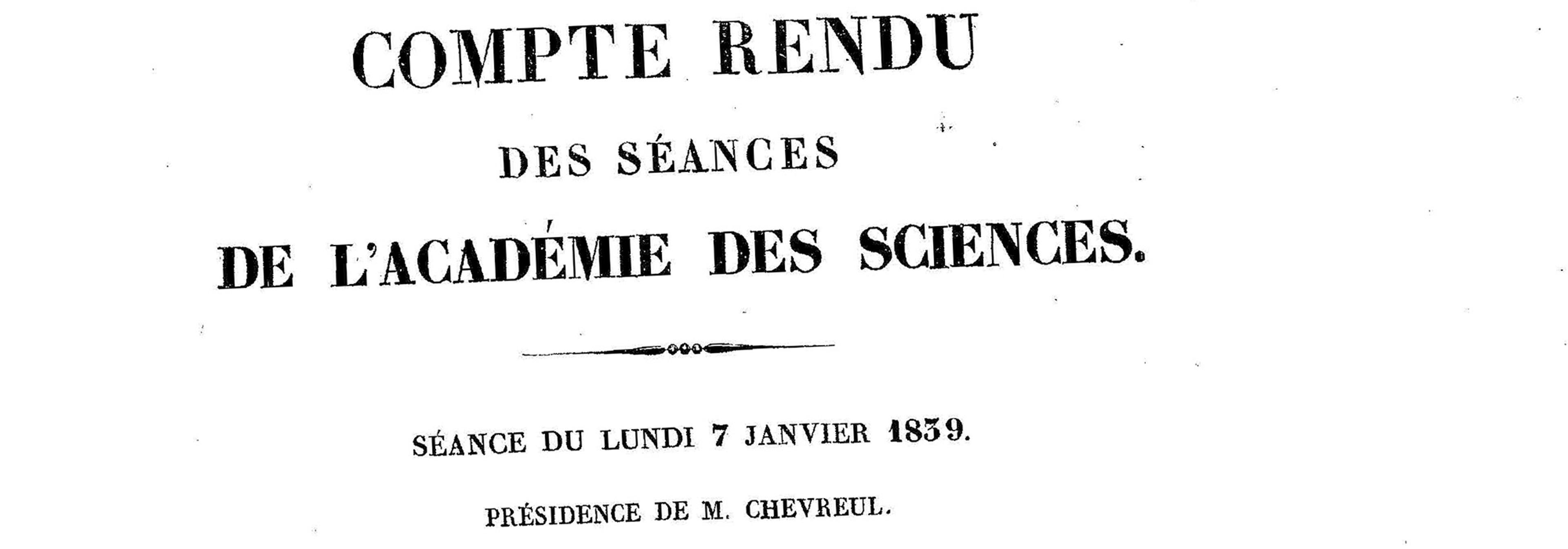 La photographie à l'académie des sciences