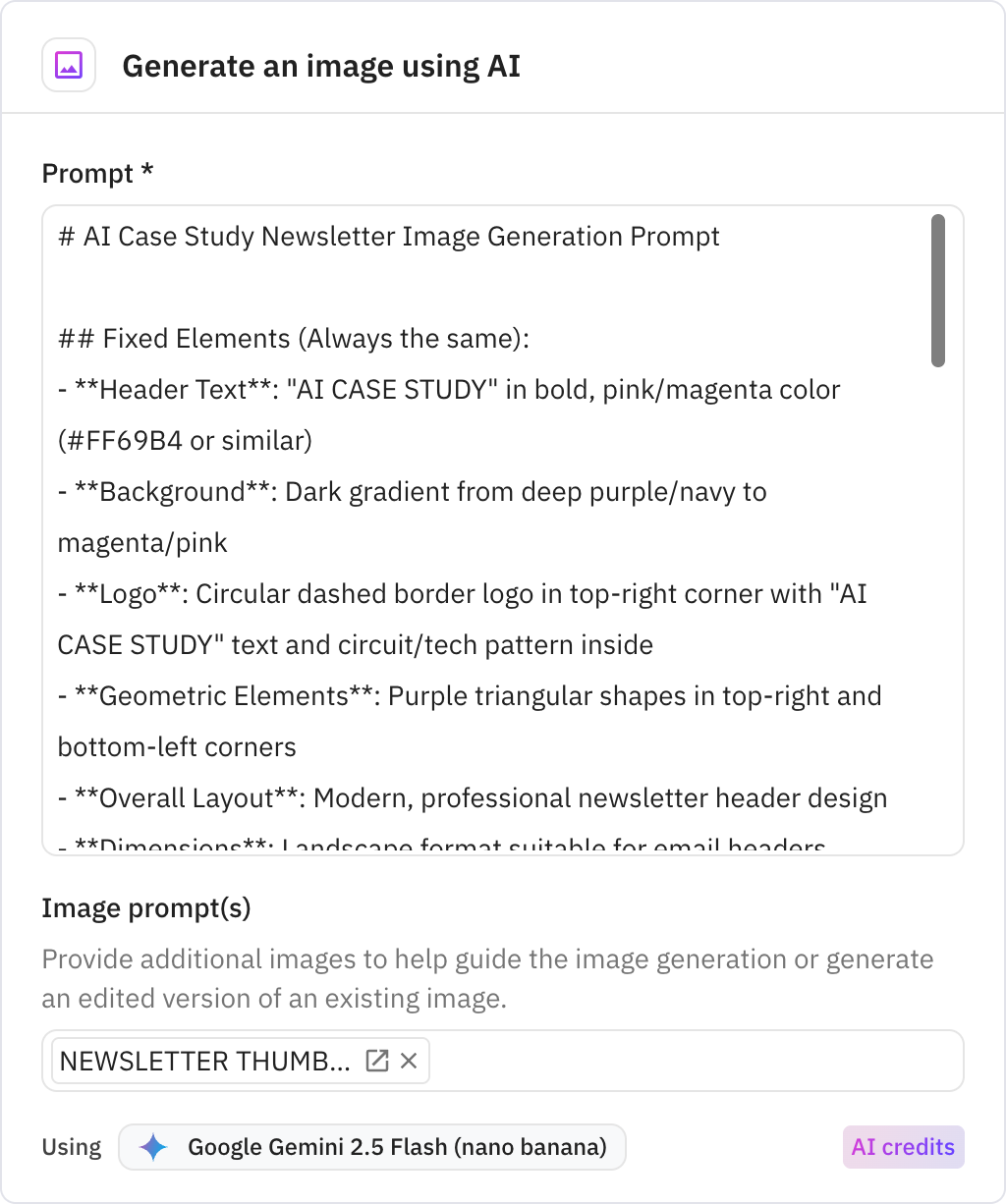 Relay.app screenshot of: Generate an image using AI