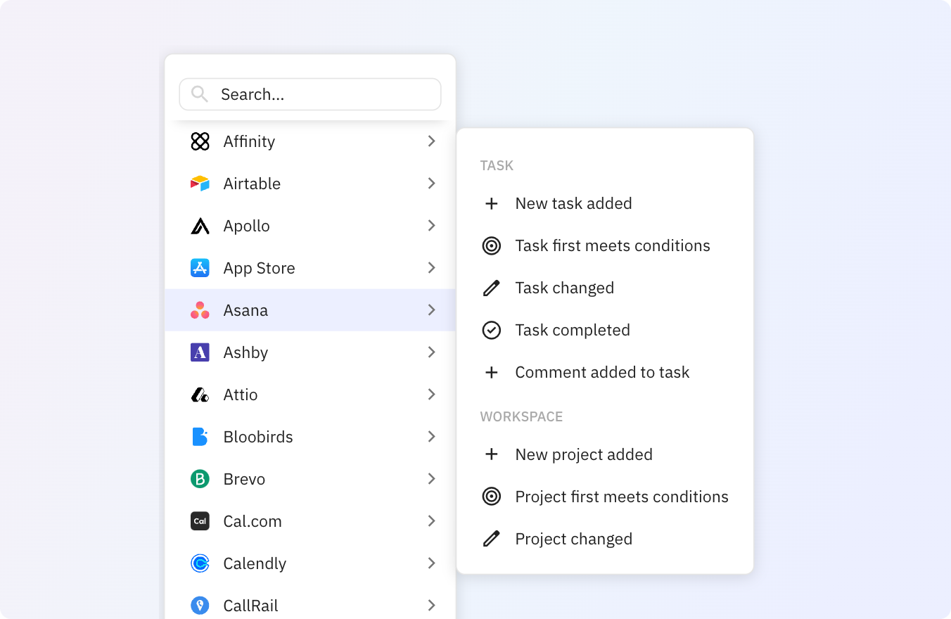 Use Relay.app's Asana integrations to trigger actions across your apps