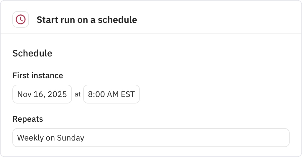 Relay.app screenshot of: Trigger