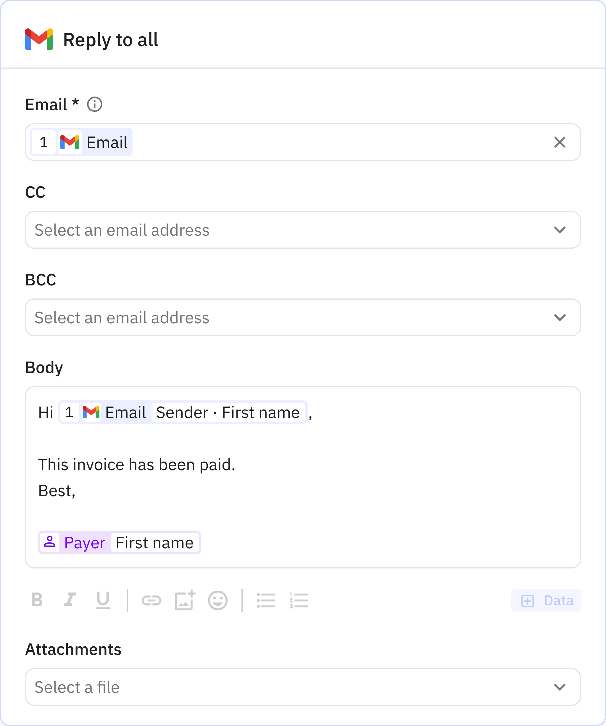 Relay.app screenshot of: Reply to all