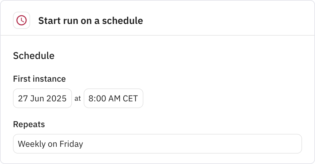 Relay.app screenshot of: Trigger