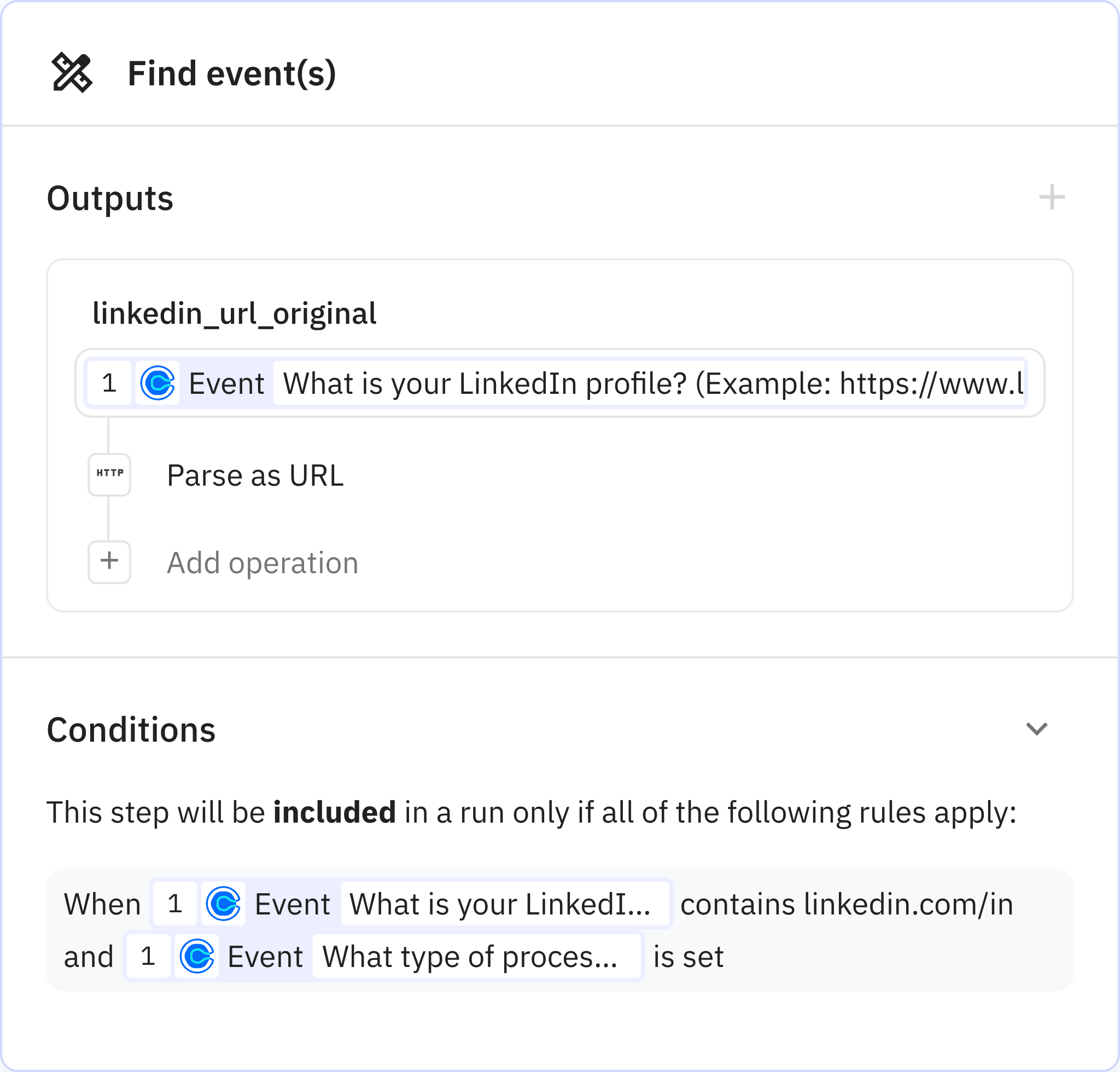 Relay.app screenshot of: Data transformation